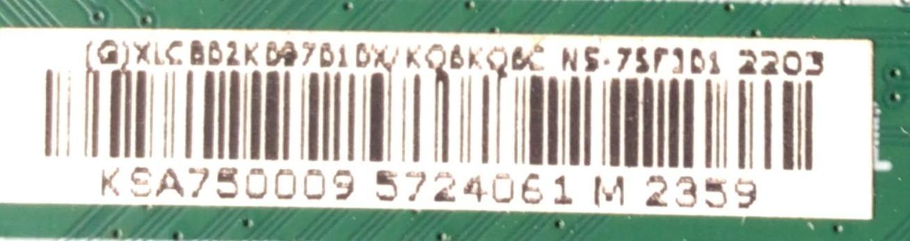 KIT DE TARJETAS PARA TV INSIGNIA / MAIN XLCB02K097 / 715GA715-M01-B00-005K / FUENTE PLTVLTA01XAG3 / 715GA866-P02-000-003S / T-CON 44-9771601C / 47_6021332 / HV750QUBF91 / PANEL TPT750WR-QUBF91.K REV:S9WPAV / DISPLAY HV750QUB-F91 / MODELO NS-75F301NA22 - Imagen 4
